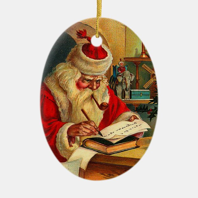 Ornamento victoriano de Santa Claus (Frente)
