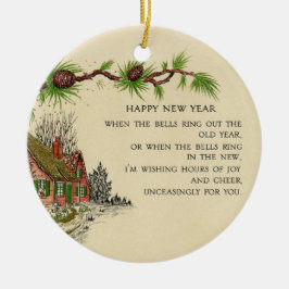 Ornamento vintage de Año Nuevo