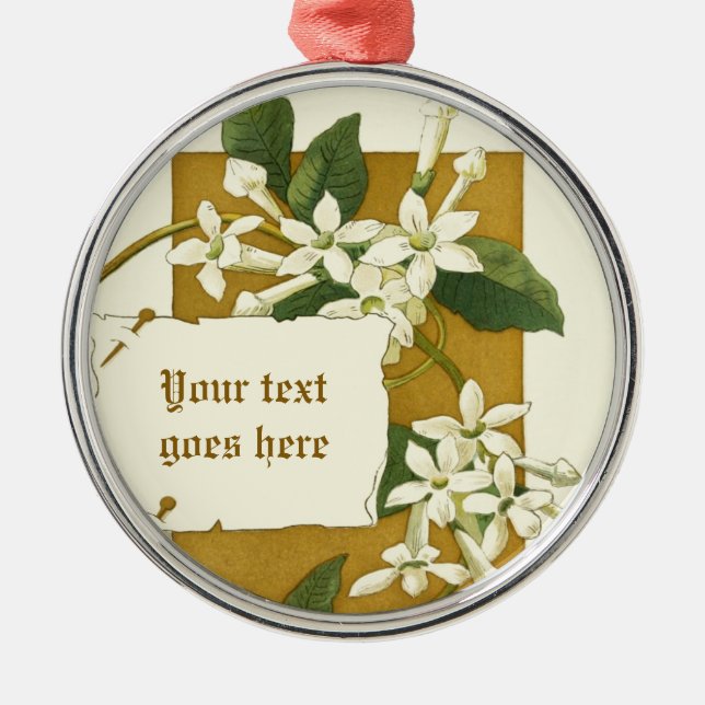 Ornamento vintage de jazmín blanco (Frente)