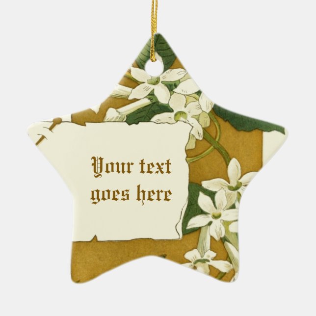 Ornamento vintage de jazmín blanco (Frente)