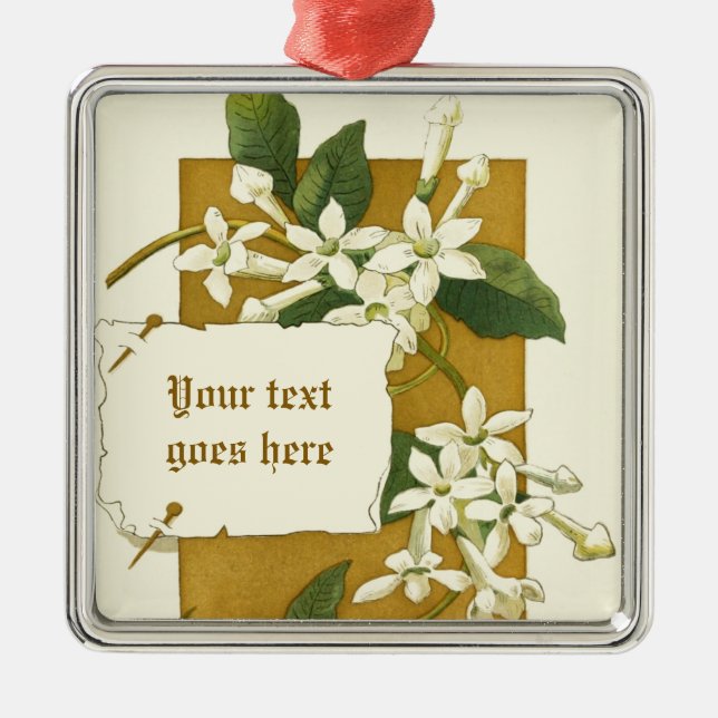 Ornamento vintage de jazmín blanco (Frente)