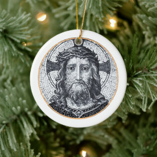 Ornamento vintage de Jesucristo y compasión WHT