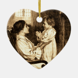Ornamento vintage de madre e hijo