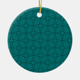 Ornamento vintage de Navidad Funk, Verde azulado