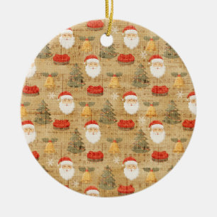 Ornamento vintage de Papel de Navidad