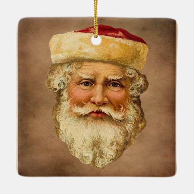 Ornamento vintage de Santa Claus (Reverso)