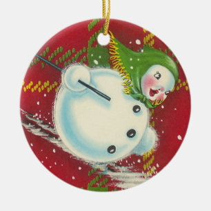 Ornamento vintage de Snowman