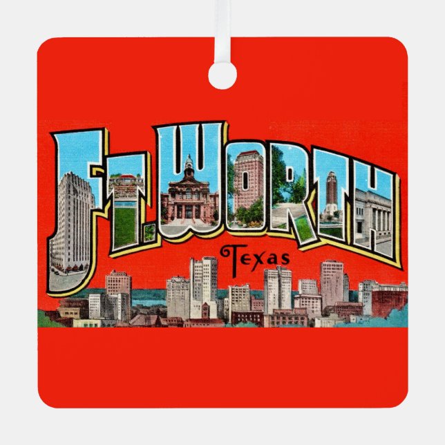 Ornamento Vintage Fort Worth TX (Anverso)