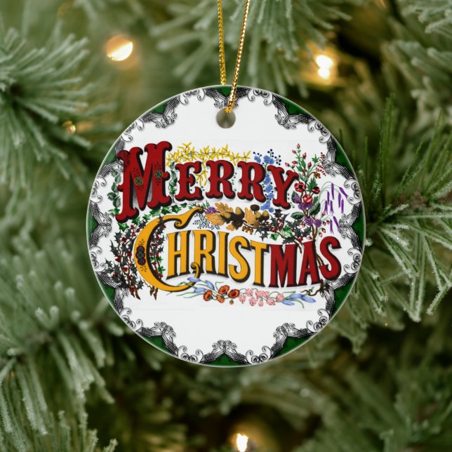 Ornamento Vintage Merry Christmas (Árbol)