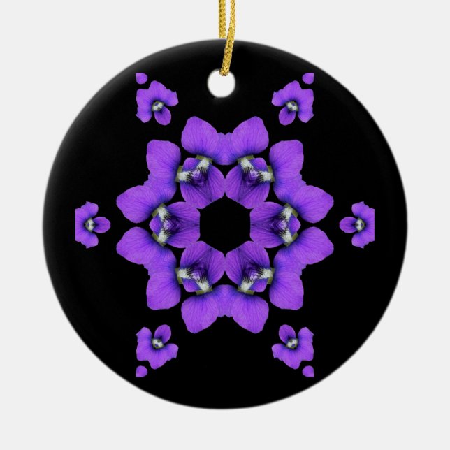 Ornamento violeta púrpura del caleidoscopio (Frente)
