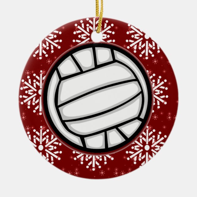 Ornamento - voleibol del día de fiesta (Frente)