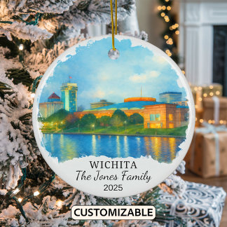 Ornamento Wichita personalizado de Kansas
