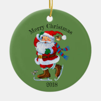 Ornamento y año de Papá Noel