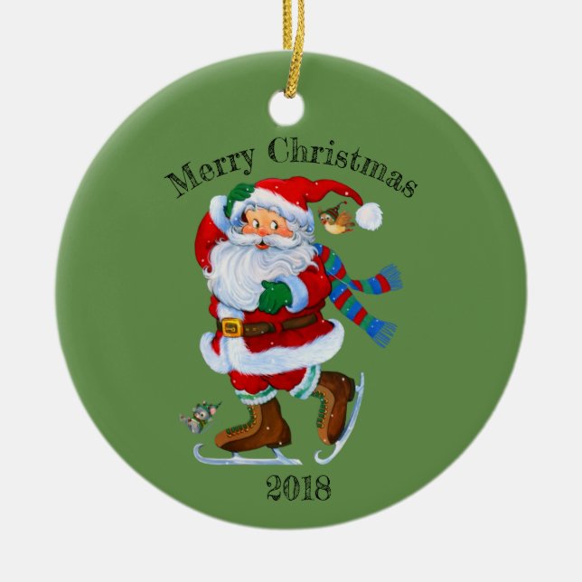 Ornamento y año de Papá Noel (Frente)
