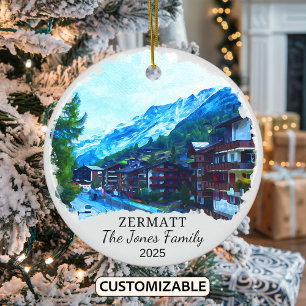 Ornamento Zermatt personalizado, Suiza
