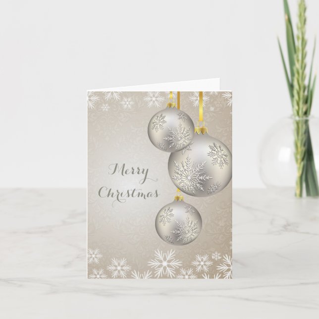 Ornamentos antiguos de plata Navidad Feliz Navidad (Anverso)