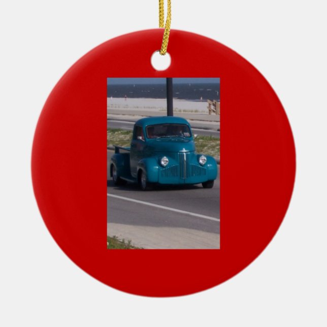 Ornamentos antiguos del navidad del camión (Frente)