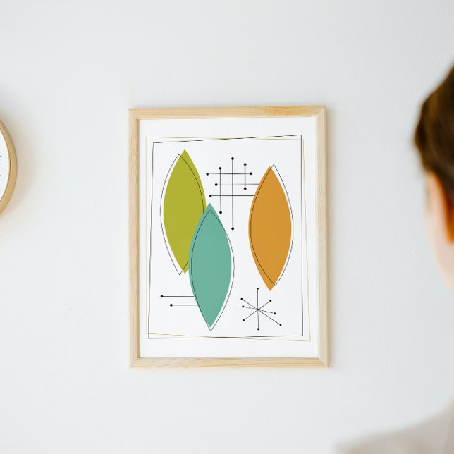 Ornamentos atómicos Poster de arte moderno de medi (Subido por el creador)