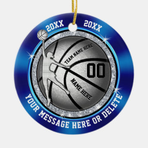 Ornamentos Blue Personalizados de Baloncesto para 