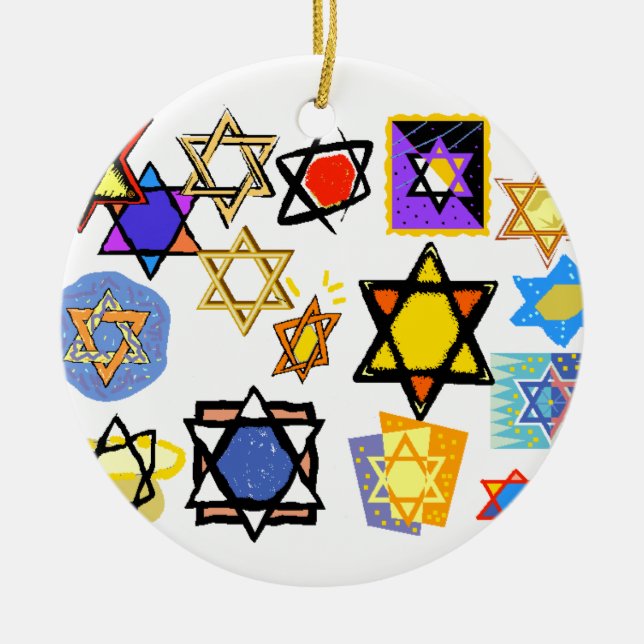 ORNAMENTOS CHANUKKA - ESTRELLAS JUDÍAS - MOGEN DAV (Frente)