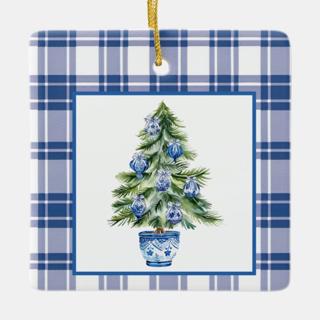 Ornamentos Chinoiserie de la Árbol de Navidad Cerá (Anverso)
