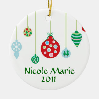 Ornamentos coloridos personalizados