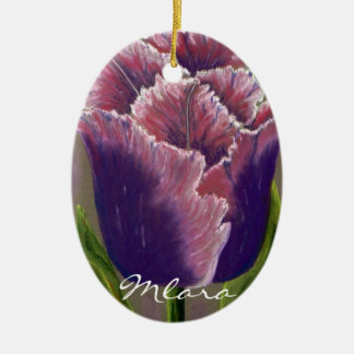 Ornamentos con el trabajo de arte de los tulipanes