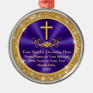 Ornamentos cristianos personalizados para cualquie