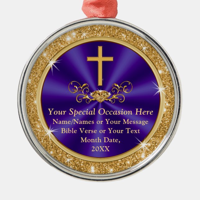 Ornamentos cristianos personalizados para cualquie (Frente)