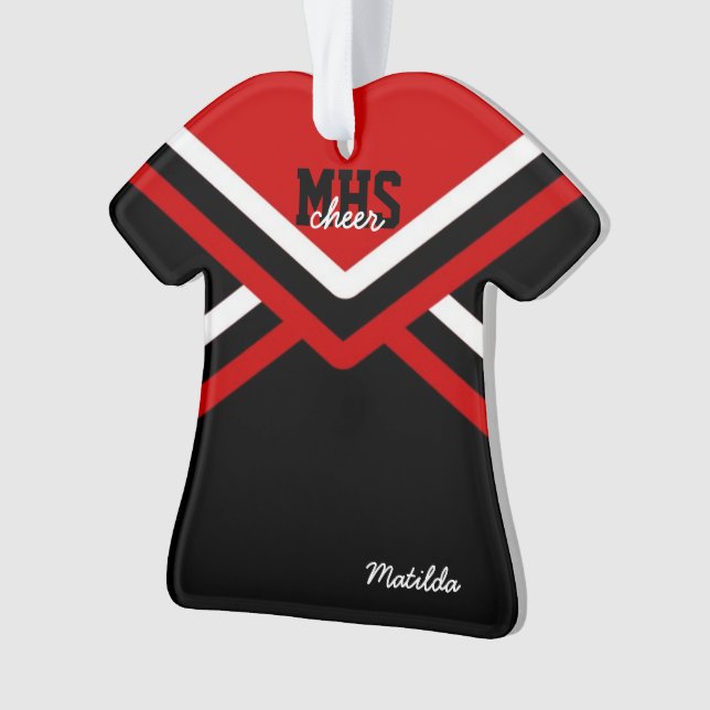 Ornamentos de acrílico uniformes de la animadora (Anverso)