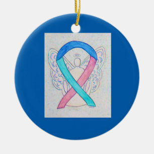 Ornamentos de ángel de la cinta de sensibilización
