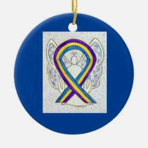 Ornamentos de ángel de la cinta de sensibilización