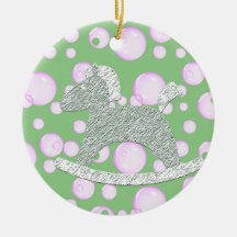 Ornamentos de árbol de bebé de caballos de roca