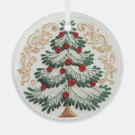 Ornamentos de árbol de Navidad bordados en 3D