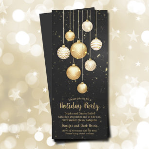 Ornamentos de árbol de navidad Gold Baubles invita