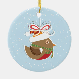 Ornamentos de árbol de navidad para aves de nieve 