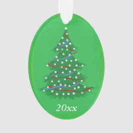 Ornamentos de árbol de navidad patriótico azul roj