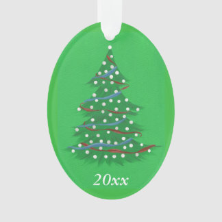 Ornamentos de árbol de navidad patriótico azul roj