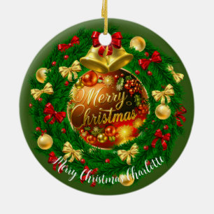 Ornamentos de árbol de Navidad personalizados con 