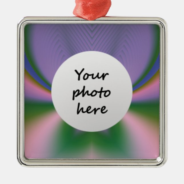 Ornamentos de árbol de Navidad Purple Lotus (Frente)