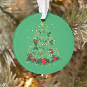Ornamentos de árbol de Navidad trombónicos Banda m