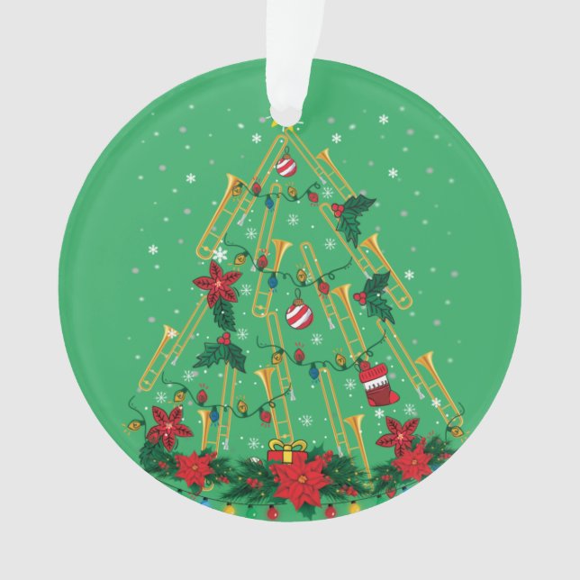 Ornamentos de árbol de Navidad trombónicos Banda m (Anverso)