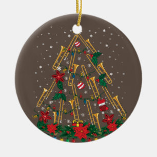 Ornamentos de árbol de Navidad trombónicos Banda m