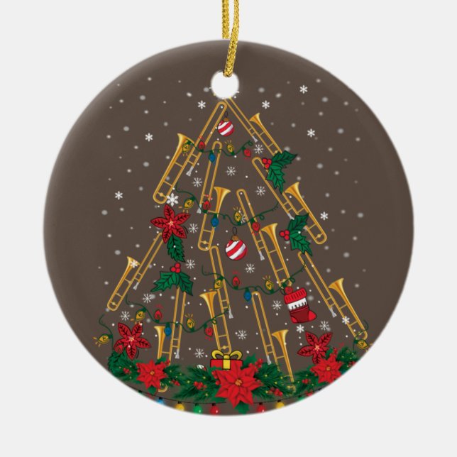 Ornamentos de árbol de Navidad trombónicos Banda m (Frente)