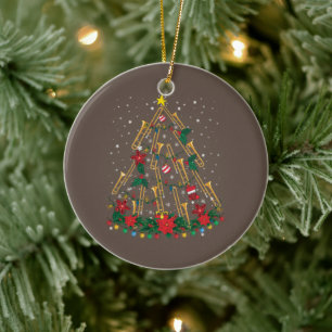 Ornamentos de árbol de Navidad trombónicos Banda m