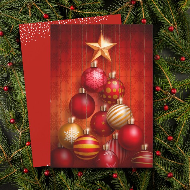 Ornamentos de árboles de navidad rojos (Subido por el creador)