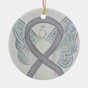 Ornamentos de arte Angel de Cinta de Conciencia Pl