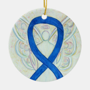 Ornamentos de arte de la cinta azul Angel Personal