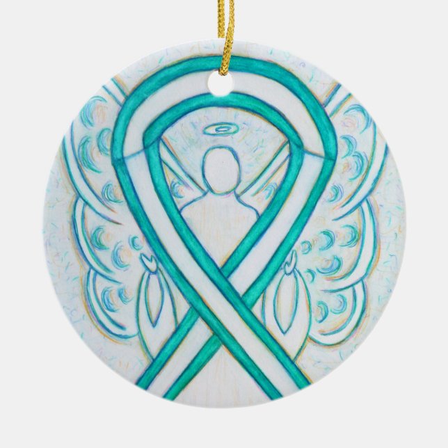 Ornamentos de arte de la cinta de Cáncer cervical  (Frente)