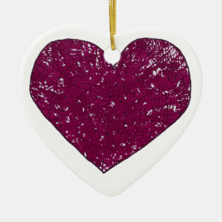 Ornamentos de aspecto de encaje magenta en forma d